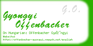 gyongyi offenbacher business card